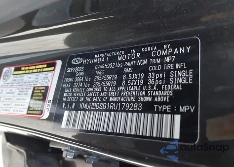 2024 Genesis Gv80 2.5T Awd from USA, damaged, VIN KMUHBDSB1RU179283